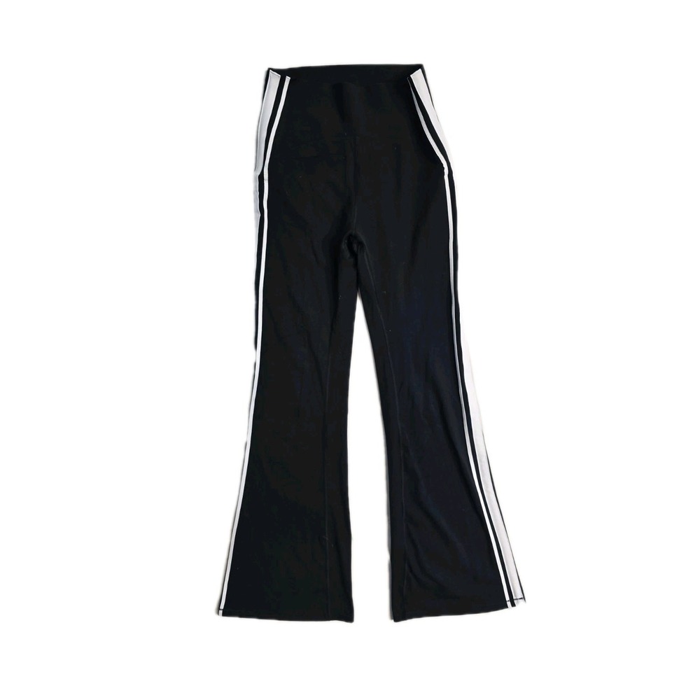 Halara Women's  Flare Black Striped Pants  M  Pull‎ On